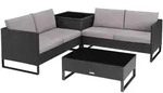 tectake Rattanlounge Ostuni Schwarz