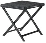 CASARIA&reg; Polyrattan Klapphocker Fu&szlig;ablage Klappbar Wetterfest