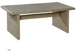 Merxx Tisch, 200 x 100 cm. Steinoptik, Aluminium/Kunststoffgeflecht