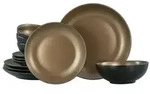 CreaTable Glamour Gold gold Tellerset 12-tlg Steinzeug