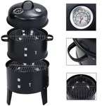 vidaXL 3-in-1 Holzkohlegrill R&auml;ucherofen 40&times;80 cm