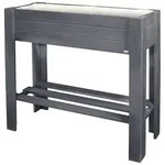 WAGNER GreenFAMILY Hochbeet GreenBOX Light - 70 x 83 x 34,5 cm, Massivholz anthrazit,