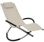 vidaXL Kinder-Sonnenliege Stahl Creme