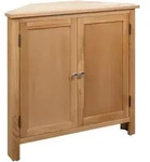 vidaXL Eckschrank 80x33,5x78 cm Massivholz Eiche