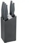 Michelino 6-teiliges Edelstahl Messer-Set mit Messerblock aus Holz Kochmesser...