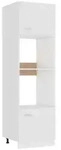 vidaXL Mikrowellenumbauschrank Wei&szlig; 60x57x207 cm Holzwerkstoff