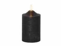 LED Kerze Flamme Echtwachs 3D Flamme H: 15cm, D: 7,5cm Batterie Timer schwarz