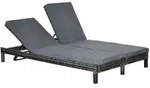 Outsunny - Doppelliege - 196Lx120Wx28Hcm - Grau