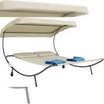 VCM Sonnenliege Bindox Creme H. 137 x B. 180 x T. 200 cm