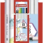 STABILO 568/08-21 STABILO Pinselstift Pen 68 brush, 8er Karton-Etui