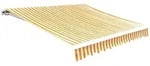 vidaXL Markisenbespannung Canvas Gelb & Wei&szlig; 6x3 m (ohne Rahmen)
