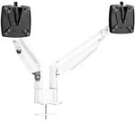 Novus Clu Duo Monitorhalterung mit Tischbefestigung, wei&szlig; (990+4011+000)