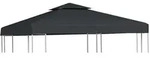 vidaXL Pavillon-Ersatzdach 310 g/m2 Dunkelgrau 3x3 m