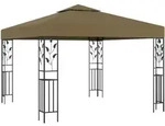vidaXL Pavillon 3x3 m Taupe 180 g/m2