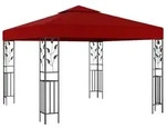 vidaXL Pavillon 3x3 m Weinrot