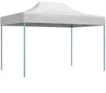 vidaXL Profi-Partyzelt Faltbar 280x410x315 cm Stahl Wei&szlig;