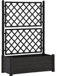 vidaXL Pflanzk&uuml;bel mit Spalier 100x43x142 cm PP Anthrazit