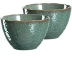 Leonardo MATERA Keramikschale 15,3 cm gr&uuml;n 2er Set