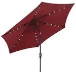 Kingsleeve Sonnenschirm 270 cm mit LED Beleuchtung UV Schutz 80+ Schutzh&uuml;lle...