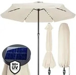 Kingsleeve Sonnenschirm LED Beleuchtung UV Schutz 80+ Schhutzh&uuml;lle Solar Kurbel