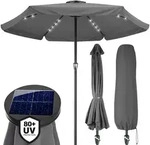 Kingsleeve Sonnenschirm LED Beleuchtung UV Schutz 80+ Schhutzh&uuml;lle Solar Kurbel