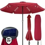 Kingsleeve Sonnenschirm LED Beleuchtung UV Schutz 80+ Schhutzh&uuml;lle Solar Kurbel