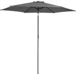 Kingsleeve Sonnenschirm &Oslash; 300cm UV Schutz 80+ Abdeckung Kurbel Anthrazit