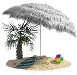 Kingsleeve Sonnenschirm &Oslash; 160 cm UV Schutz 30+ Hawaii neigbar hellgrau