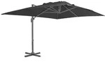vidaXL Ampelschirm mit Aluminium-Mast 400x300 cm Anthrazit