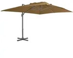 vidaXL Ampelschirm mit Aluminium-Mast 400x300 cm Taupe