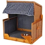 Mr. Deko Hundestrandkorb - bene living - gestreift/blau - PE beige - inkl.