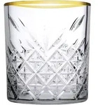 Pasabahce Satz von 4 Gl&auml;sern Timeless Goldrand Glas, Transparent, Cl 34,5