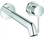 GROHE 2-Loch-WT-Wandbatterie Essence 29193_1 FMS Ausladung 230mm chrom