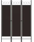 vidaXL 3-tlg. Raumteiler Braun 120 x 180 cm