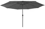 vidaXL Sonnenschirm mit LED-Beleuchtung 400 cm Anthrazit