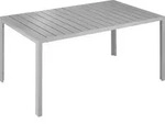 tectake Aluminium Gartentisch Bianca h&ouml;henverstellbare F&uuml;&szlig;e 150x90x74,5cm 