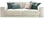 KAWOLA Sofa MADELINE 2-Sitzer Cord cremewei&szlig;