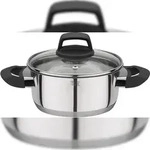 GSW Bratentopf 20 x 9,0 cm Como mit Glasdeckel, ca. 2,8 L, induktionsgeeignet,
