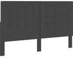 vidaXL Kopfteil Getuftet Dunkelgrau Stoff 180 x 200 cm