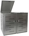 Mendler XL 2er-/4er-M&uuml;lltonnenverkleidung HWC-E83, M&uuml;lltonnenbox, erweiterbar