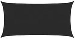 vidaXL Sonnensegel 160 g/m2 Schwarz 2x3,5 m HDPE
