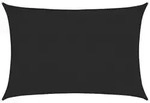 vidaXL Sonnensegel 160 g/m2 Schwarz 2,5x3,5 m HDPE