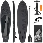 ECD Germany Aufblasbares SUP Board Makani 320 &times; 80 &times; 15 cm Schwarz &ndash; Komplettset