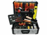 FAMEX 436-10 Elektriker Werkzeugkoffer mit Werkzeug Set - Profi Werkzeugkiste