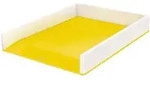 LEITZ Briefkorb WOW Duo Colour, gelb, C4, stapelbar, hochgl&auml;nzend, Ma&szlig;e: 267 x 49 x
