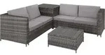 tectake Rattan Lounge Siena Grau/Hellgrau
