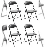 CLP 4er Set Klappstuhl Felix schwarz/schwarz