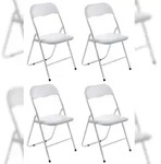 CLP 4er Set Klappstuhl Felix wei&szlig;/wei&szlig;