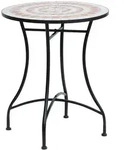 Outsunny - Gartentisch - 60Lx60Wx71Hcm - Orange + Wei&szlig;