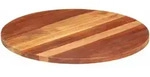 vidaXL Tischplatte Massivholz Akazie Rund 25-27 mm 70 cm